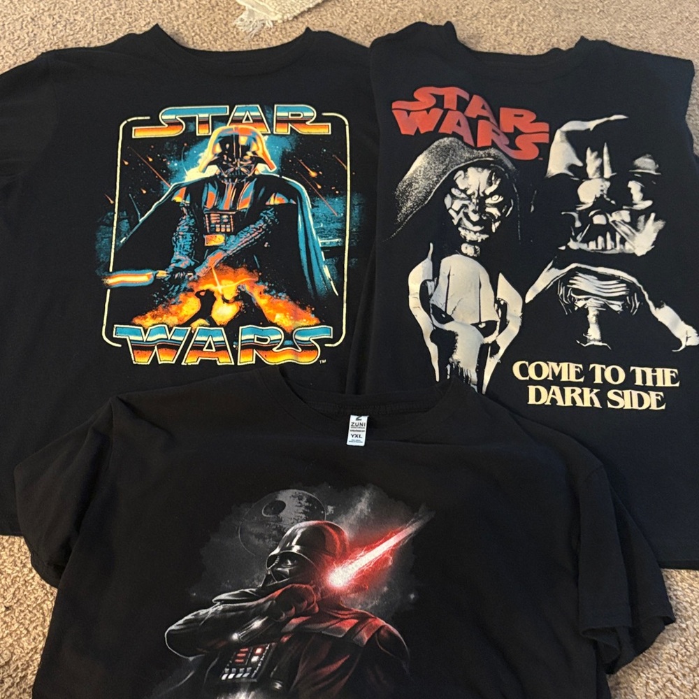 Star Wars Kids Black and Red T-Shirt Trio